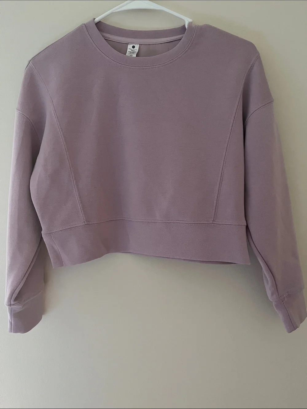 Yogalicious Lavender Cropped Crewneck Sweatshirt
